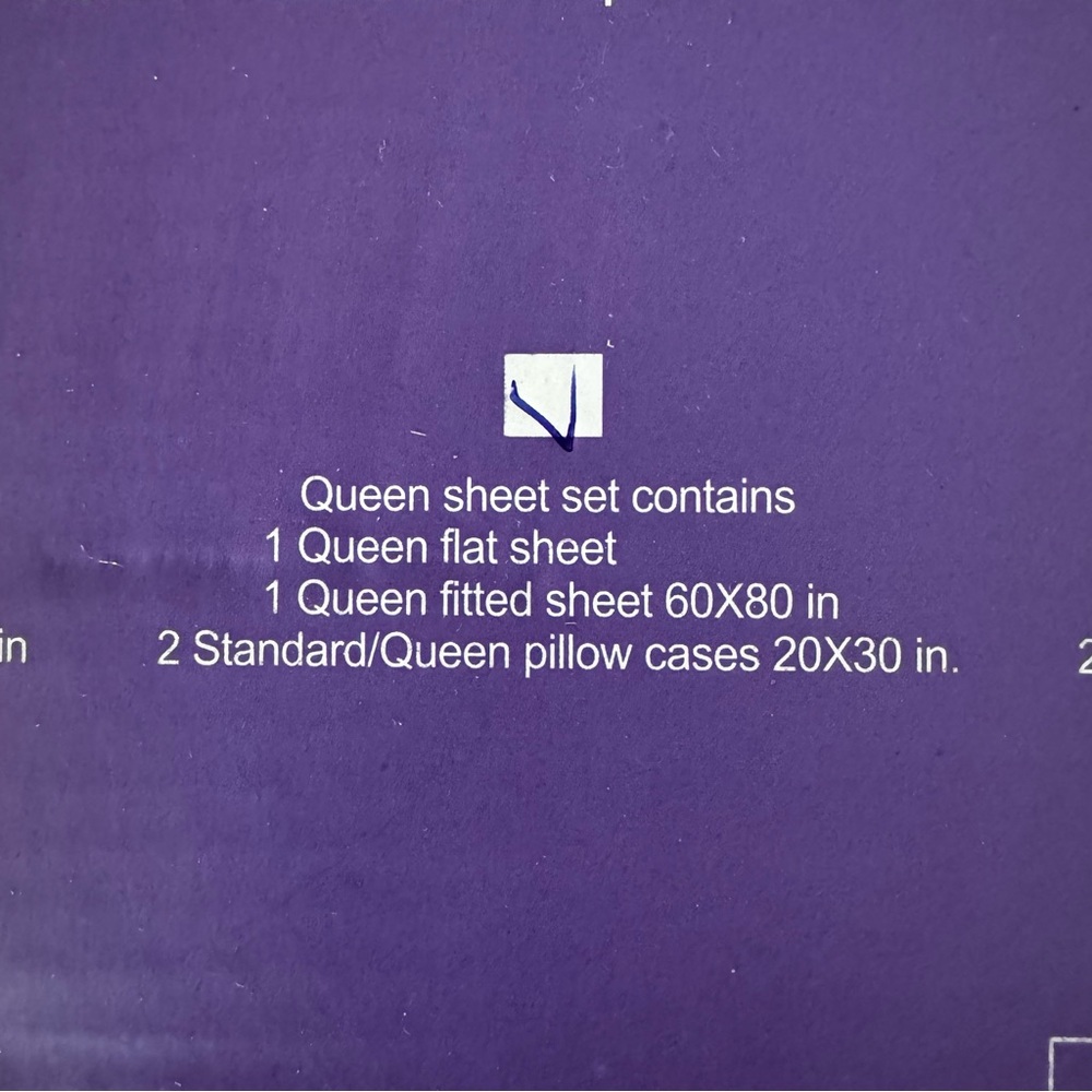 QUEEN Sheet Set - Solid Purple - NEW! - Picture 5 of 6